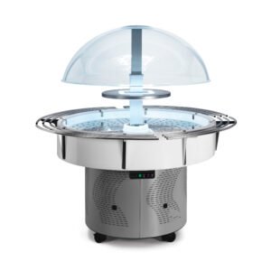 VITRINE ISOLA BUFFET C/ GRELHAS INOX