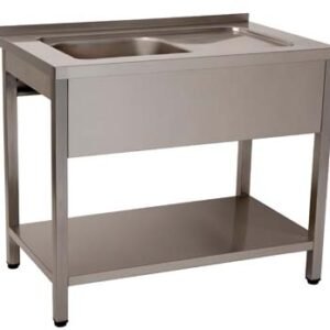 BANCADA DE LAVAGEM 1 CUBA 1000X600X850 INOX