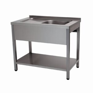 BANCADA DE LAVAGEM 1 CUBA DT 1400x600x850 INOX