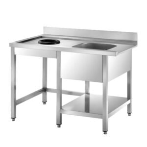 MESA LAVA PRATOS INOX-ENTRADA 1500x735x850 CUBA DT