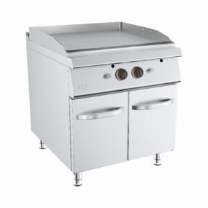 UDFT9DLAPG FRY-TOP GAS DUPLO LISO + ARM.C/ PORTA