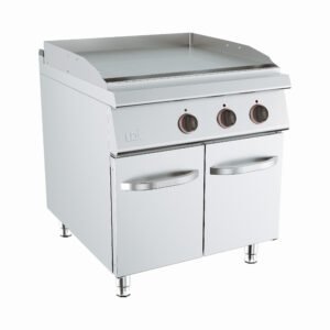 UDFT9DLAPEC FRY-TOP DUP LISO CROMO+ARMA. C/ PORTA